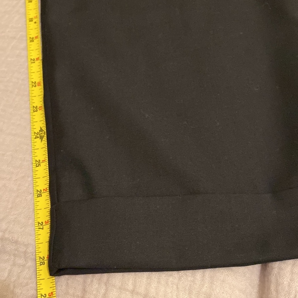 LILI SIDONIO YOUNG LADIES WOVEN PLEATED BLACK PANTS . Size L . New - Picture 7 of 9